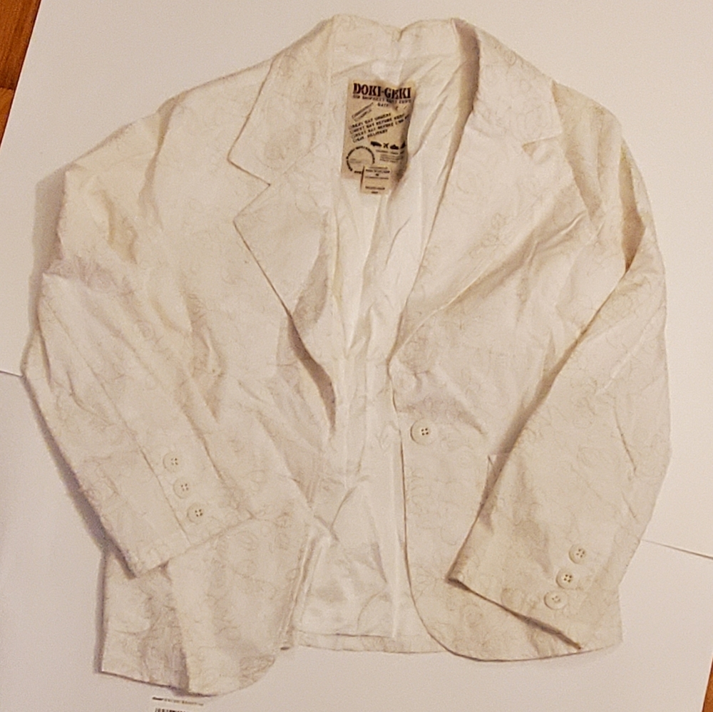 White Embroidered DokiGeki Jacket